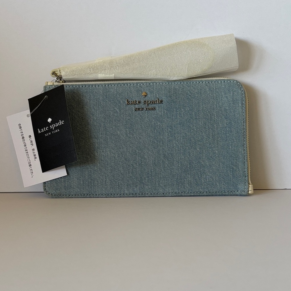 ☀️Kate Spade Denim Lucy Zip Wristlet